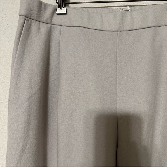 NWT EILEEN FISHER Boiled Wool Jersey Pleated Wide-Leg Pant - Picture 9 of 13